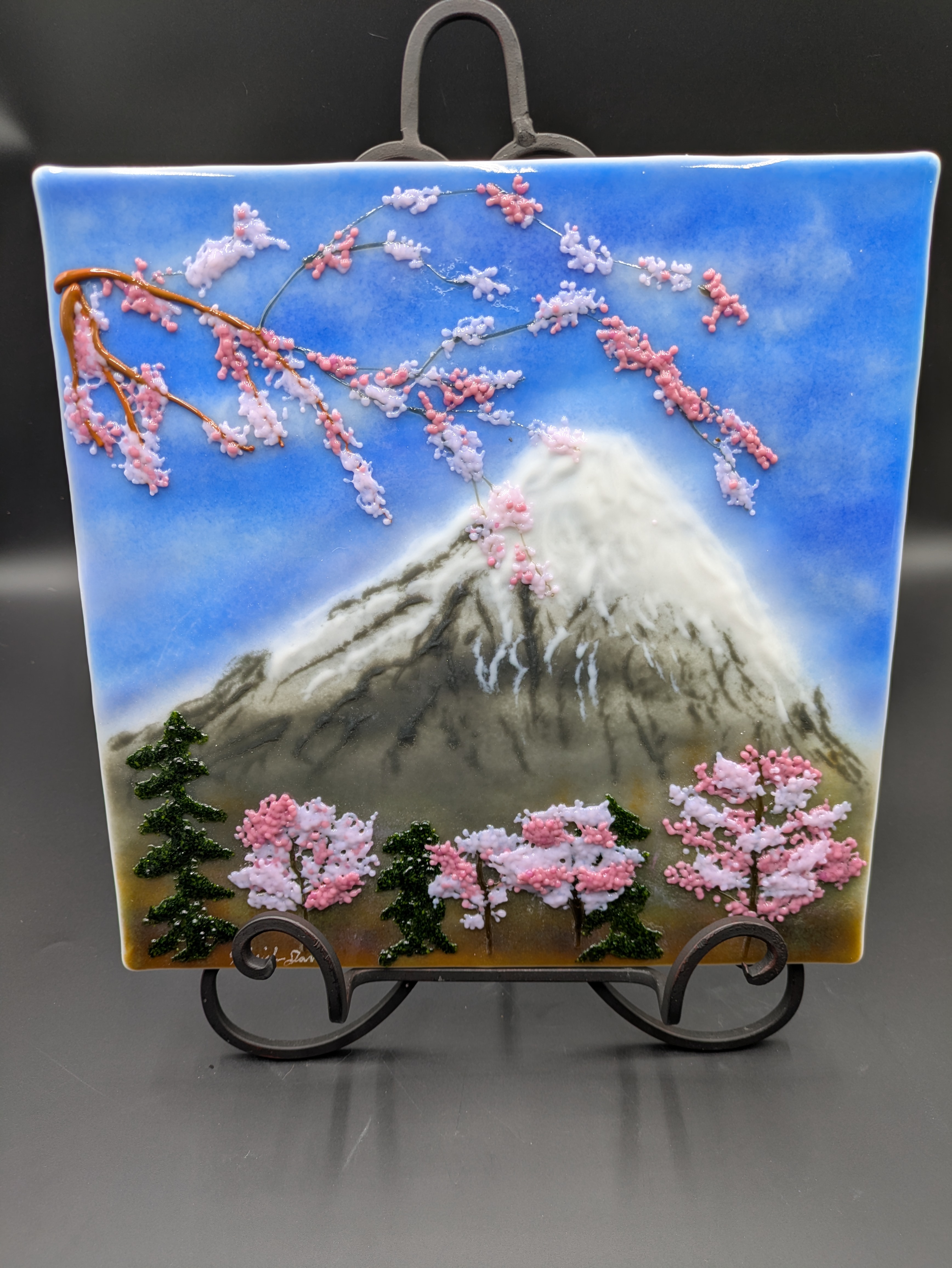 Cherry Trees and Mt. Fuji version 1